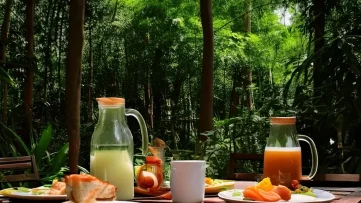 Firefly photo de l'intérieur d'un logement moderne dans la foret 32635